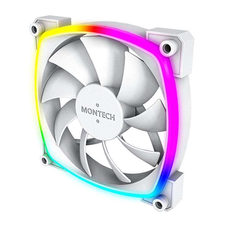 Montech AX120 PWM ARGB Lüfter - 120mm, weiß image number 2
