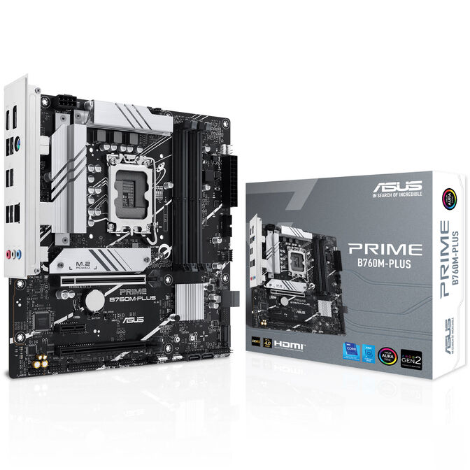 ASUS Prime B760M-Plus, Intel B760 motherboard, Socket 1700, DDR5 image number 0