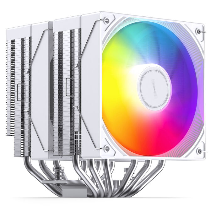 Jonsbo CB80 CPU Cooler, Dual-Tower, 2 x 120mm, PWM, RGB - white image number 1