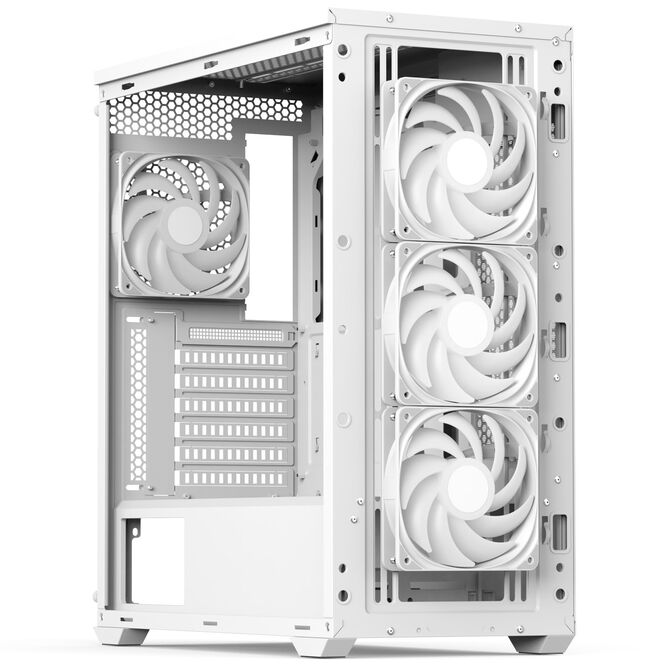 Aerocool D501A PC case, Mid Tower, ATX, Tempered Glass - white image number 5