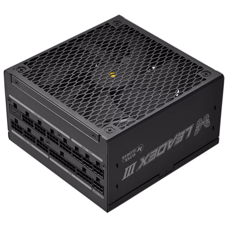 Super Flower LEADEX III GOLD UP 850W 80 PLUS Gold Power Supply, PCIe 5.1, ATX 3.1 - 850 Watt, black image number 2