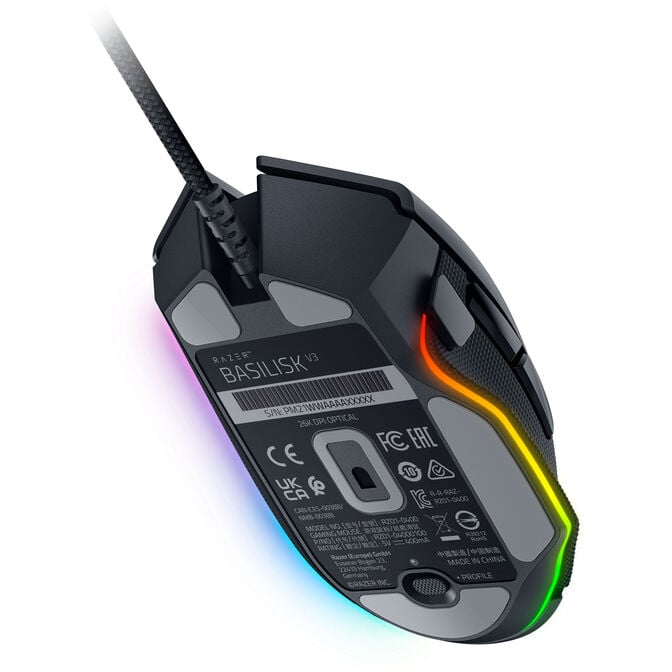 Razer Huntsman V2 Gaming Tastatur, Red Switch + Razer Basilisk V3 Gaming Maus image number 3