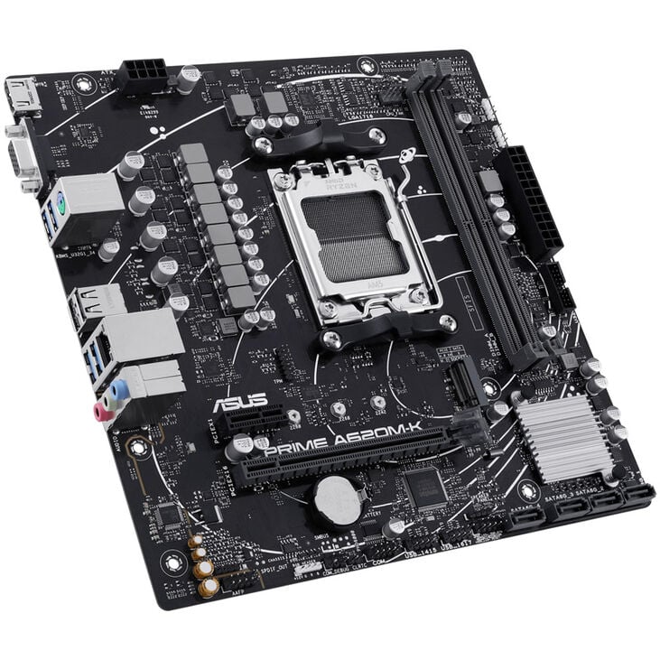ASUS Prime A620M-K, AMD A620 Mainboard, Sockel AM5, DDR5 image number 1