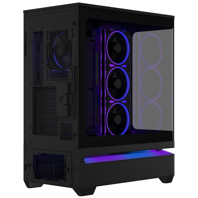 ASUS Prime AP304 ARGB PC Case, Mid Tower, ATX, ARGB, Tempered Glass &ndash; black image number 5