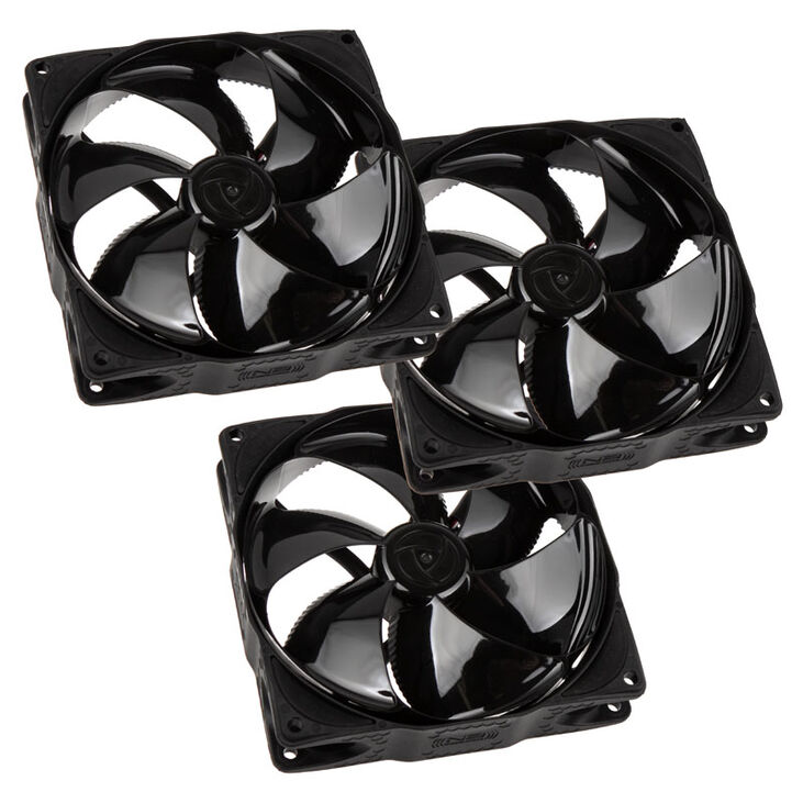 Noiseblocker NB-eLoop Fan B12-PS Black Edition - 120mm PWM, 3 pieces image number 0