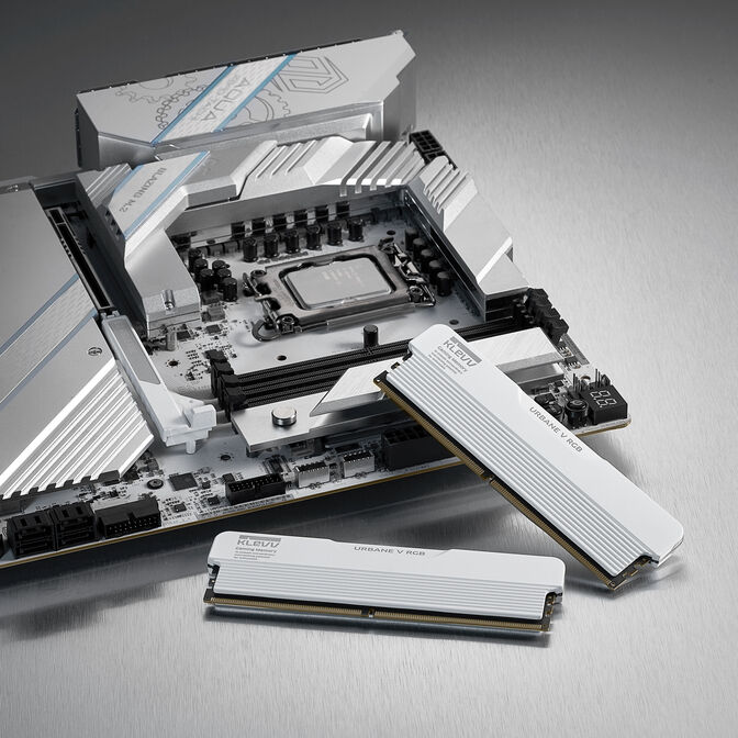 KLEVV URBANE V RGB DDR5-6000 RAM, CL30, XMP 3.0 & EXPO - 48 GB Dual-Kit, wei&szlig; image number 12