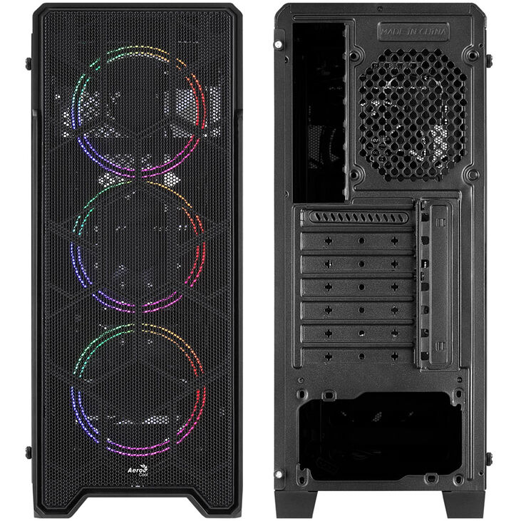 Aerocool Ore Saturn FRGB Midi-Tower, Tempered Glass - schwarz image number 2
