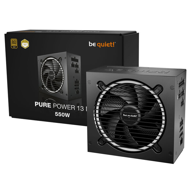 be quiet! Pure Power 13M 80 PLUS Gold Power Supply, ATX 3.1, PCIe 5.1 - 550 Watt, black image number 3