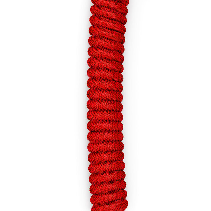 Glorious GMMK Coiled Cable Crimson Red, Spiralkabel, USB-C/USB-A - rot/schwarz image number 4