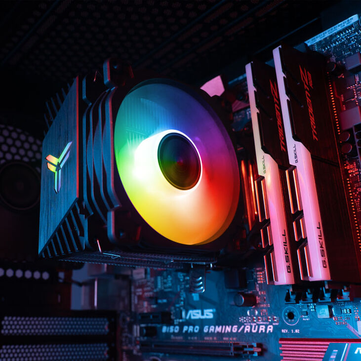 Jonsbo CR-1200 CPU cooler, RGB - 92mm, black image number 6