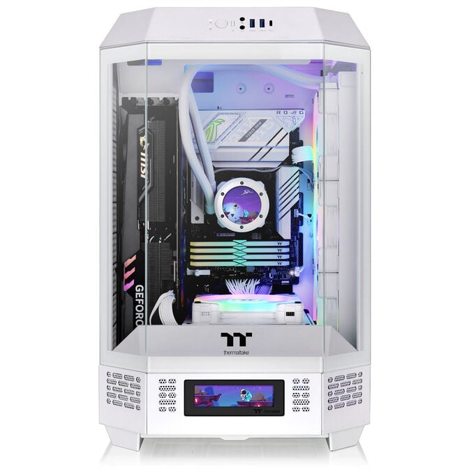 Thermaltake The Tower 300 PC-Geh&auml;use, Mini-Geh&auml;use, mATX, Tempered Glass - inklusive 2x 140-mm-L&uuml;fter, wei&szlig; image number 4