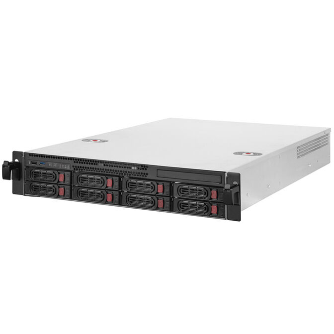 SilverStone RM22-308 Rackmount Server Case, 2U, E-ATX - black image number 0