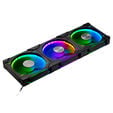 Phanteks NV9 MK2 E-ATX-Geh&auml;use, Tempered Glass, ARGB + D30 PWM Regular Airflow, D-RGB L&uuml;fter, 3er Pack - 140mm, schwarz image number null
