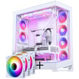 PHANTEKS NV Series NV7 E-ATX-Geh&auml;use, Tempered Glass, ARGB - wei&szlig; + M25 Gen2 PWM D-RGB L&uuml;fter 3er-Pack - Reverse Blade, 140mm + DRGB Kit image number null
