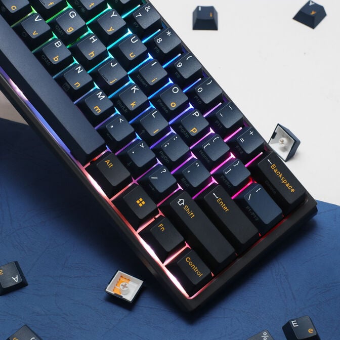 Ducky One 3 Pro Mini Nazca Line Gaming Tastatur, mechanisch, 8.000 Hz, Hot Swap, RGB - Cherry MX2A Brown, ANSI (US) image number 9