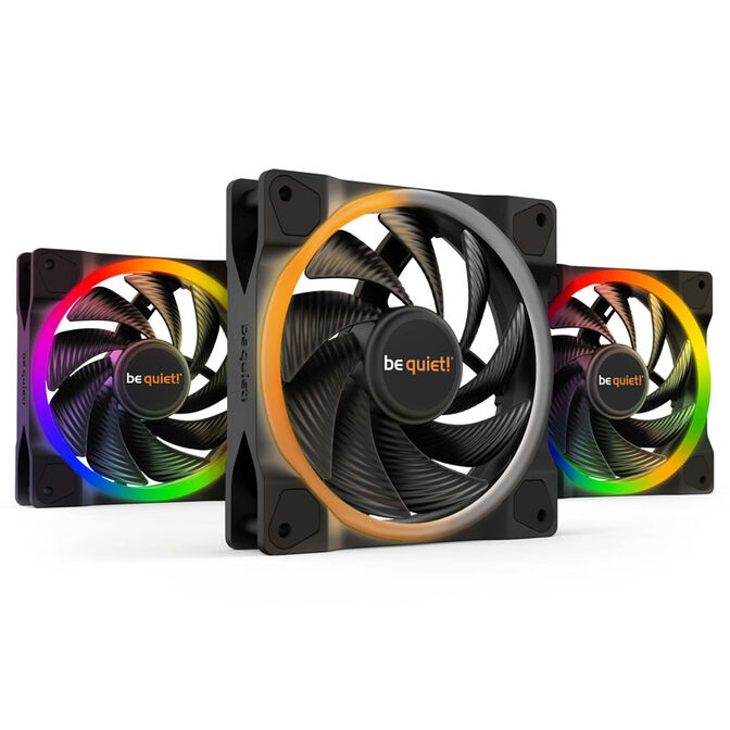 be quiet! Light Wings ARGB PWM Fans Triple Pack - 120mm, black, High Speed image number 0
