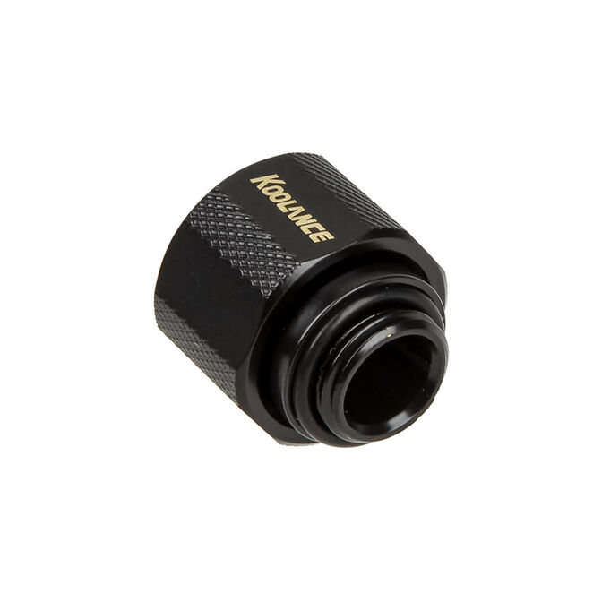 Koolance fitting straight G1/4 inch BSP to 13/10mm - black image number 1