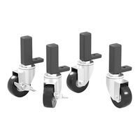 Sabelt Wheels Kit, Schwerlast-Rollen, f&uuml;r Simracing-Rig - schwarz, 4er-Set