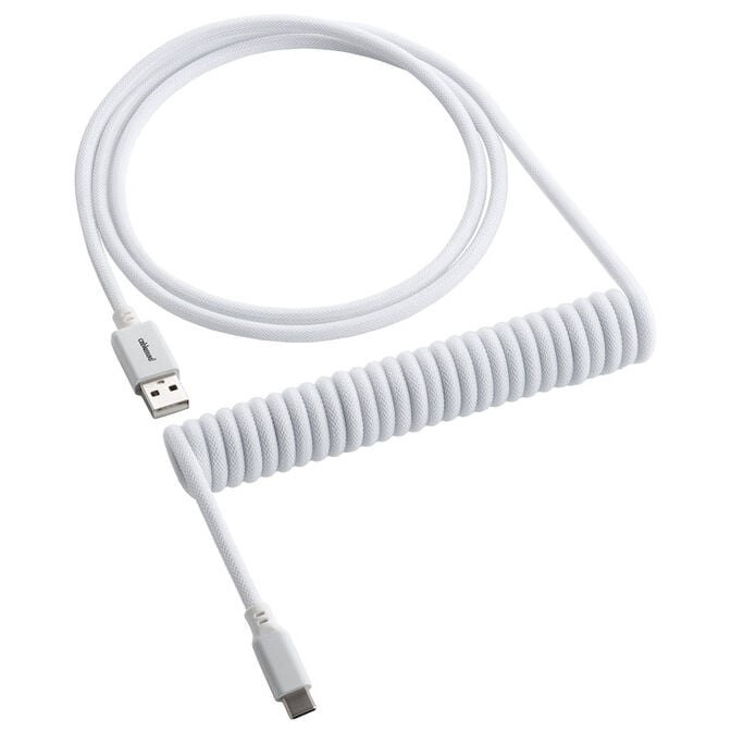 CableMod Classic Coiled Keyboard Cable USB-C zu USB Typ A, Glacier White - 150cm image number 0