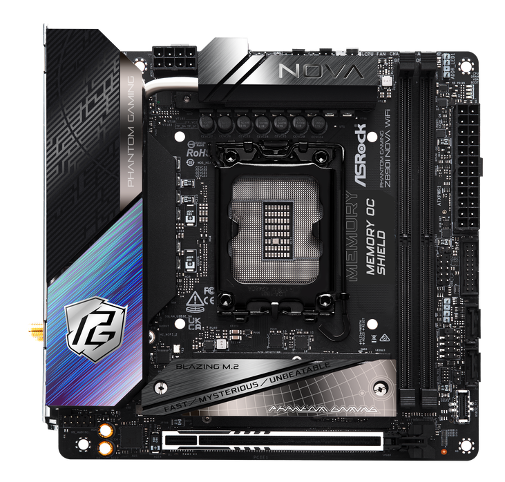 ASRock Z890I NOVA WiFi motherboard, LGA 1851 socket, Intel Z890, Mini-ITX, DDR5 image number 3