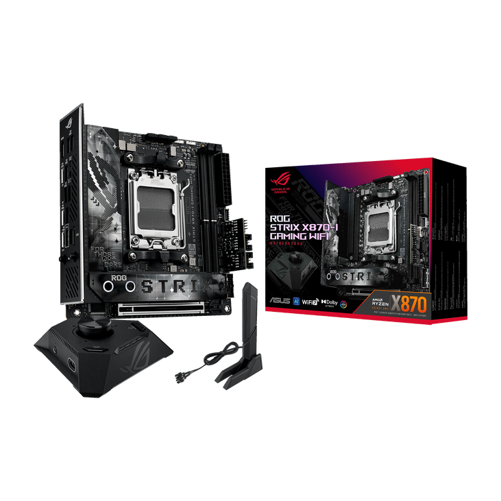 ASUS ROG Strix X870-I Gaming WiFi motherboard, AMD X870, Socket AM5, DDR5 image number 0