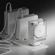 SHARGE Retractable 65W Charger EU PLUG - White image number null