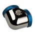 Bitspower Adapter 90 degrees 16mm OD Hardtube to 16mm OD Hardtube - glossy black/blue image number null