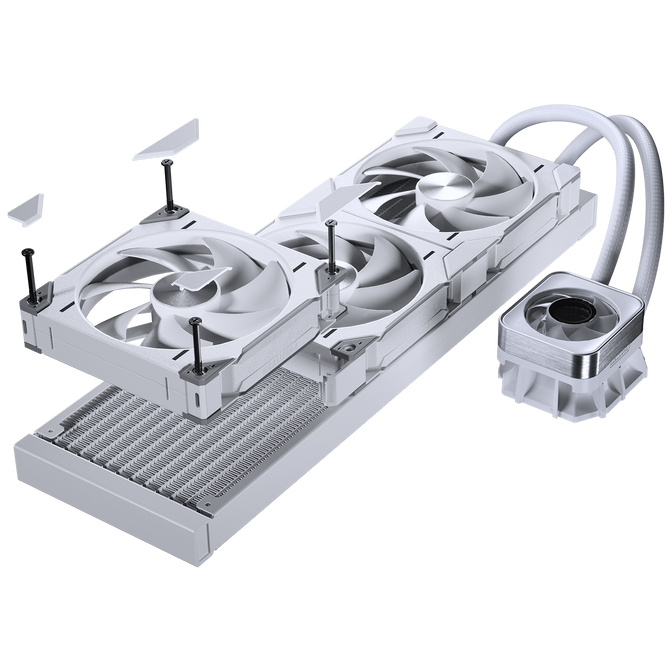 PHANTEKS Glacier One 420D30 X2 DRGB AiO Water Cooling - 420mm, white image number 7