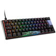 Ducky One 3 Classic Black/White Mini Gaming Keyboard, RGB LED - MX-Silent-Red image number null