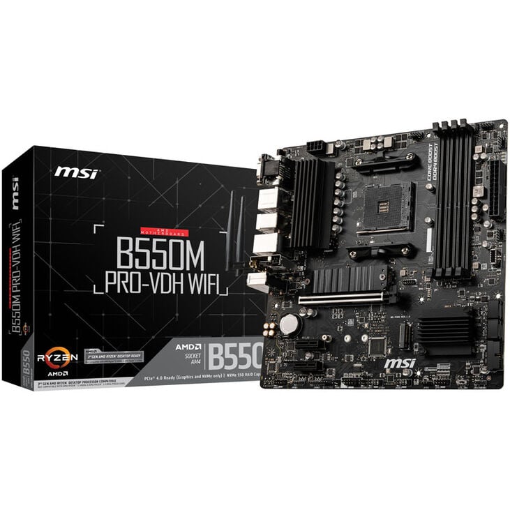MSI B550M Pro-VDH WiFi, AMD B550 Mainboard - Sockel AM4 image number 0
