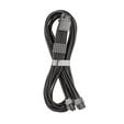 CableMod C-Series Pro ModMesh 12V-2x6-Kabel, Sleeved, 16-Pin zu 2x 8-Pin, f&uuml;r Corsair Type 4 und 3 PSUs - schwarz, 60cm image number null