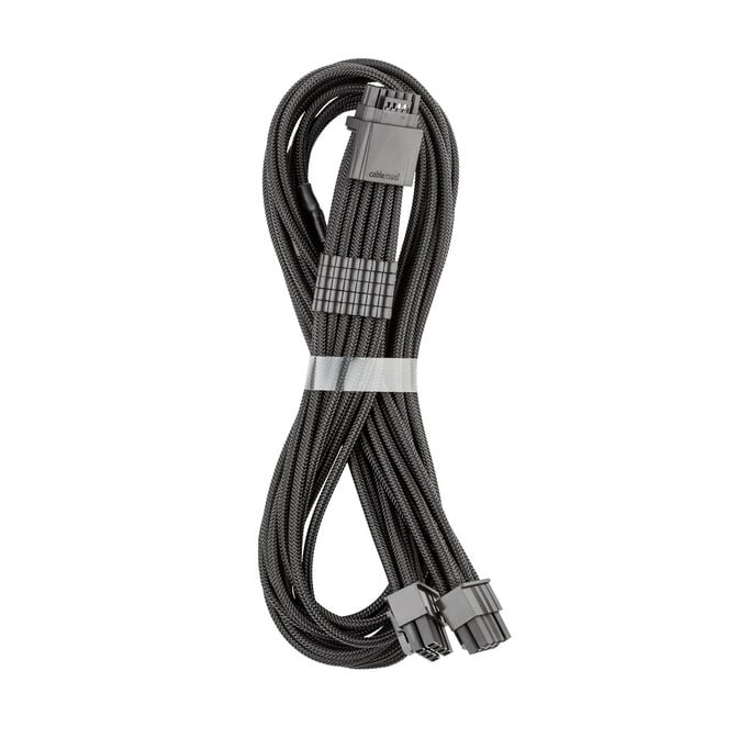 CableMod C-Series Pro ModMesh 12V-2x6-Kabel, Sleeved, 16-Pin zu 2x 8-Pin, f&uuml;r Corsair Type 4 und 3 PSUs - schwarz, 60cm image number 0