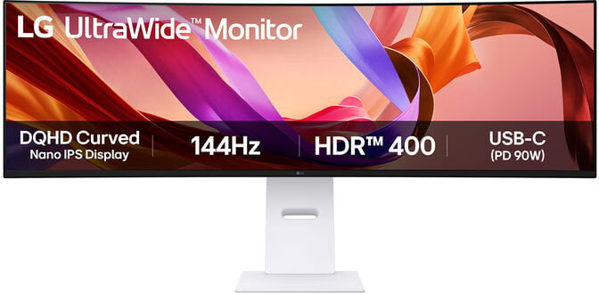 LG UltraWide 49U950A-W, 49-inch Curved UWQHD Gaming Monitor, 144Hz, IPS, G-SYNC Compatible image number 0