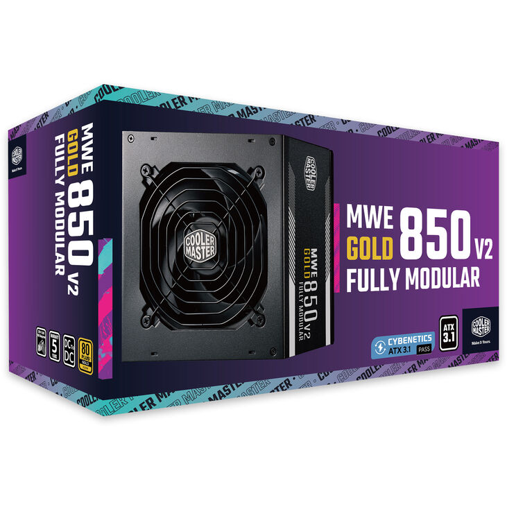 Cooler Master MWE V2, 80 PLUS Gold Netzteil, modular, PCIe 5.1 - 850 Watt, schwarz image number 11