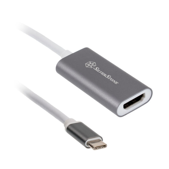 SilverStone SST-EP07C-E - USB 3.1 Type C auf HDMI V2.0b Adapter - grau image number 0