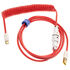 Ducky Premicord Apple Red Spiral Cable, USB Type C to Type A - 1.8m image number null