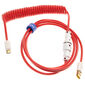 Ducky Premicord Apple Red Spiral Cable, USB Type C to Type A - 1.8m