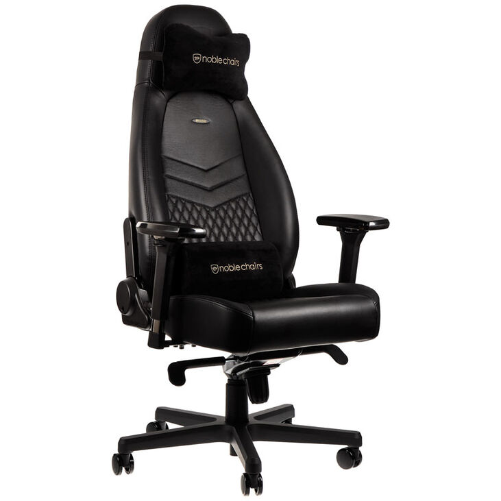 noblechairs ICON Real Leather Gaming Chair Black/Black