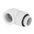 Barrow Adapter 90 Grad G1/4 Zoll AG auf G1/4 Zoll IG - drehbar, wei&szlig; image number null