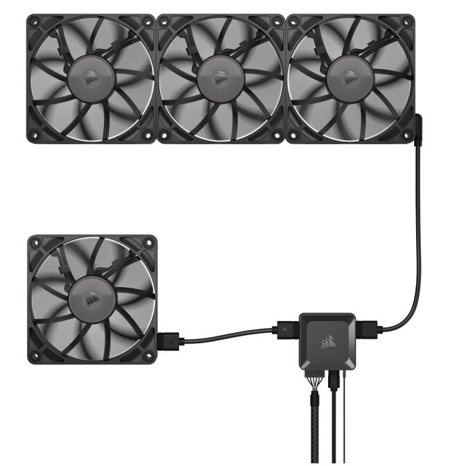 Corsair iCUE LINK RX120 Series, PWM L&uuml;fter - 120 mm, schwarz image number 5