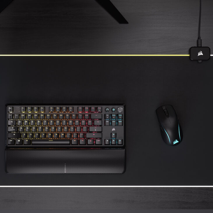 Corsair K70 CORE TKL WIRELESS RGB Gaming-Tastatur, mechanisch, ISO (DE), MLX RED Switch - schwarz image number 9