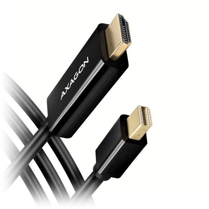 AXAGON RVDM-HI14C2 Mini-DisplayPort zu HDMI Adapterkabel, 4K/30 Hz, 180 cm lang - schwarz image number 0