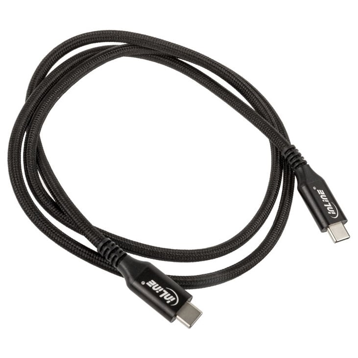 InLine USB4 Kabel, USB Typ-C Stecker/Stecker, schwarz - 1m image number 1
