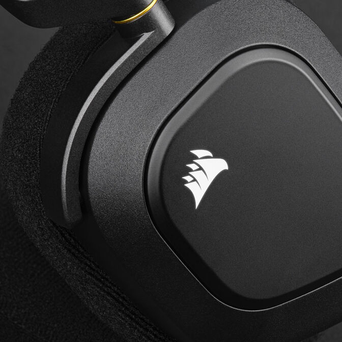 Corsair HS80 RGB Wireless Premium-Gaming-Headset - Carbon image number 3