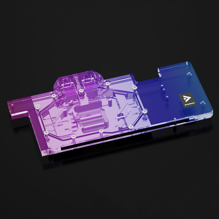 Barrow LRC2.0 full coverage GPU Water Block for ASUS TUF 3070 Aurora RGB - Acryl image number 3
