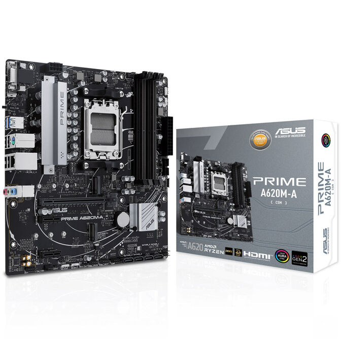 ASUS Prime A620M-A-CSM, AMD A620 Mainboard - Sockel AM5, DDR5 image number 0