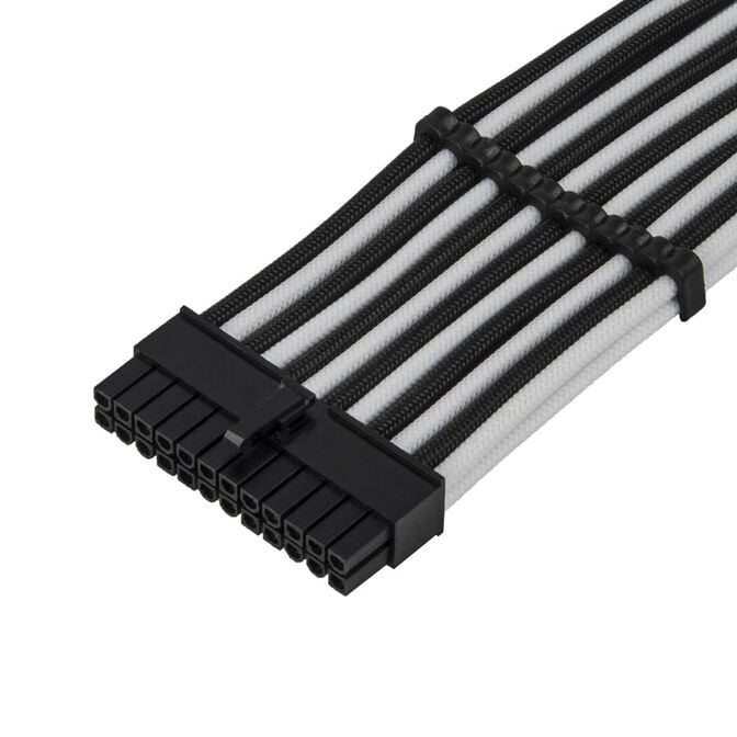 SilverStone ATX 24-Pin-Kabel, 300mm - Schwarz/Wei&szlig; image number 2