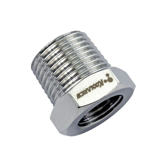 Koolance Threading Adapter, NPT 3/8 inch to G1/4 inch - silver image number 0