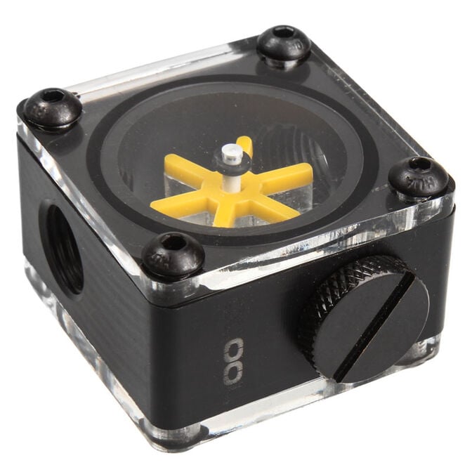 Alphacool Eisfluegel Durchflussanzeiger G1/4 eckig - Acetal image number 0