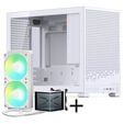 Jonsbo D32 PRO PC Case + TRYX PANORAMA SE Complete Water Cooling, ARGB - 240mm, White image number null